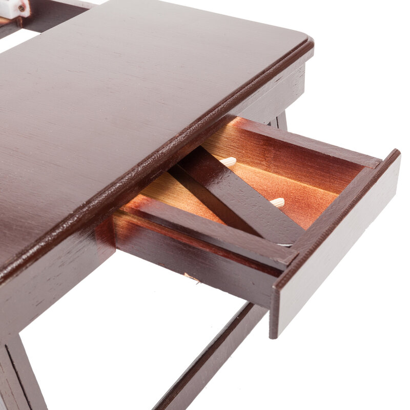 Tray us warehouse】retro design simples ajustável bandeja de mesa de bambu café escuro