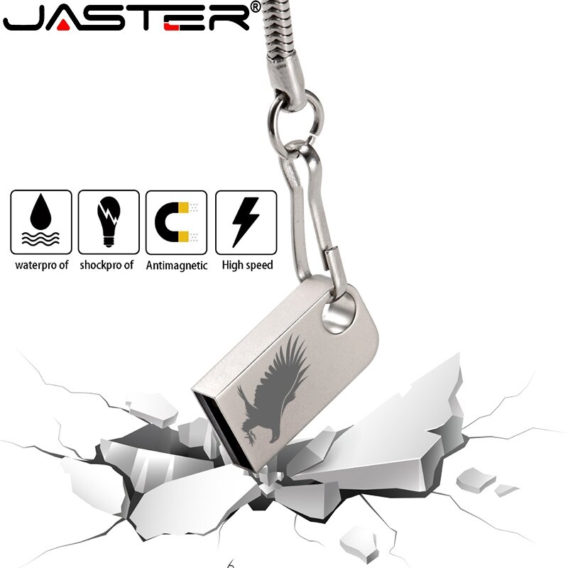JASTER USB 2.0 del metallo cintura catena oro argento nero pen drive 4GB 8GB 16GB 32GB 64GB USB flash drive (più di 10PCS libero LOGO)