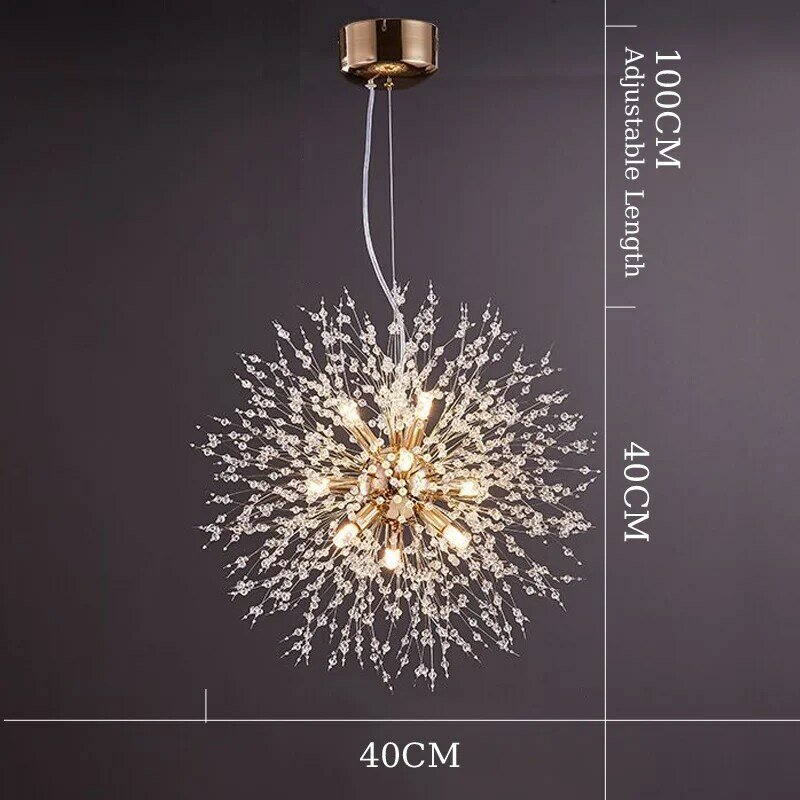 Lampe suspendue en cristal de pissenlit, lustre populaire pour salon, Table à manger, décoration de maison, Restaurant