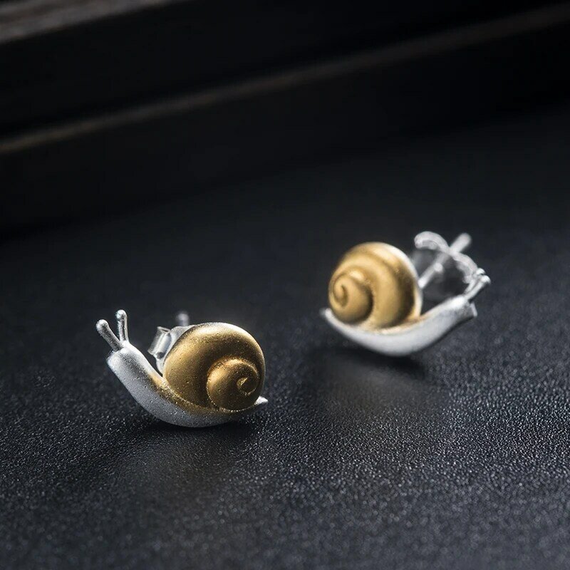 VLA 925 Silver Creative Cute Snail Earrings Women's 2021 New Simple Animal Jewelry Birthday Gift For Friends