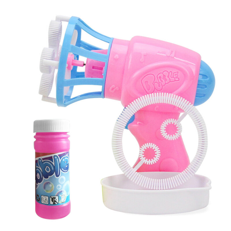 Automatic Electric Bubble Blower Pistol Safety Material Bubble Blowing Machine Electric Fan Beach Pool Water Play Toy For Child
