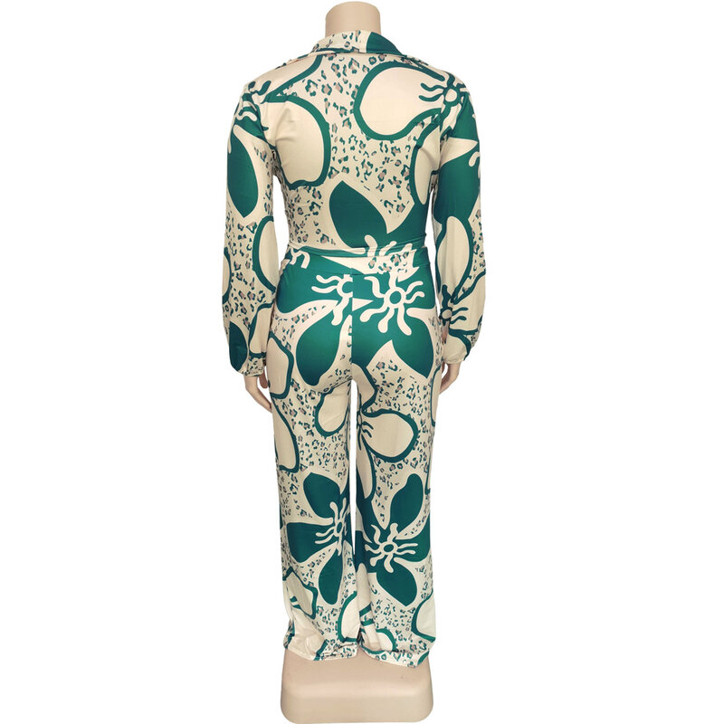 Женская Осенняя одежда HAOOHU 2021, сексуальный укороченный топ с V-образным вырезом и длинным рукавом + широкие брюки, винтажный комплект из двух...