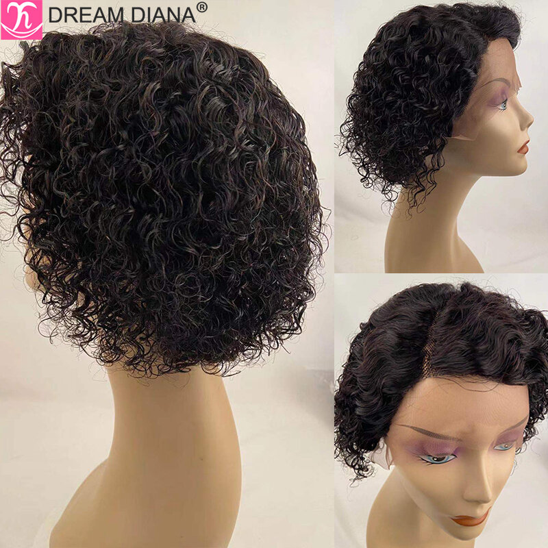 Dreamdian-perucas malaias com cabelo cacheado lateral., peruca para mulheres negras.