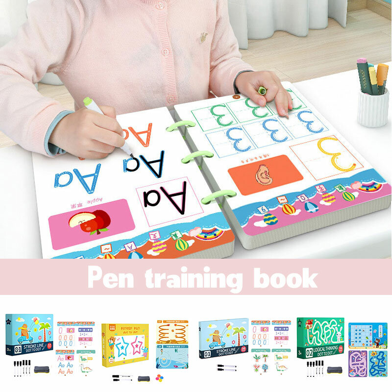 Novo mágico rastreamento workbook caligrafia reutilizável copybook criança atividades de aprendizagem crianças brinquedos educação papelaria