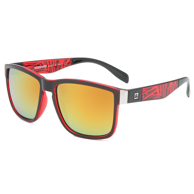 Moda klasyczne kwadratowe okulary mężczyźni kobiety sport Outdoor Beach Fishing Travel kolorowe okulary przeciwsłoneczne UV400 gogle