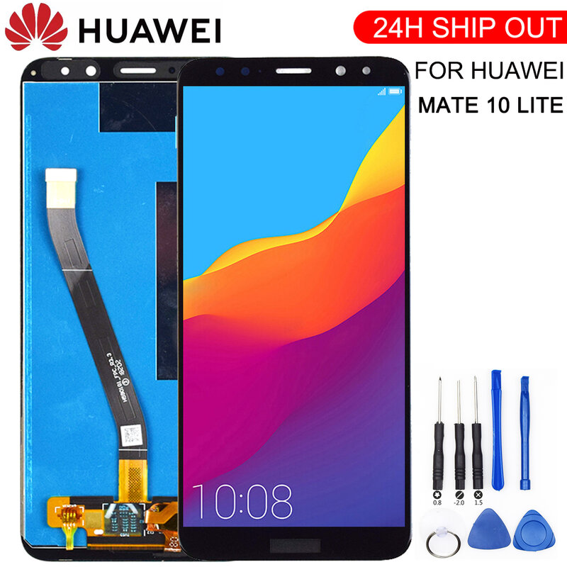 Tela LCD+montagem de painel de vidro ecrã tátil para Huawei Mate 10 Lite, substituição de moldura nova para Mate 10 Lite