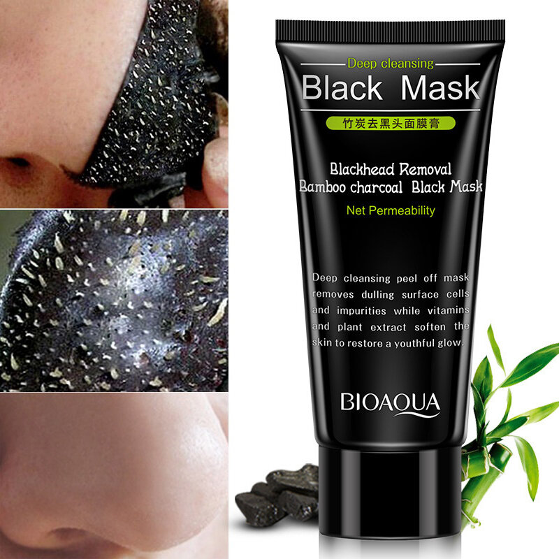 60ML Masks Women's Fashion Makeup Peel-off Face Deep Cleansing Black MASK Blackhead Facial Mask TSLM1