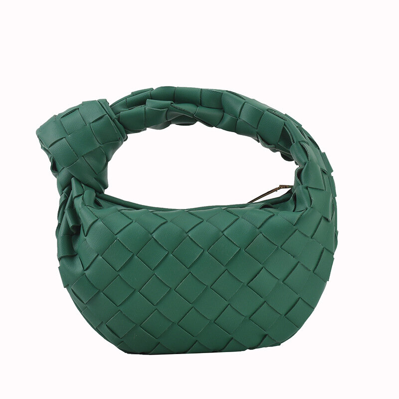女性のためのトレンディな手織りのバッグ,高級ブランドのハンドバッグ,ショルダーストラップ付きの小さなカジュアルバッグ,2021
