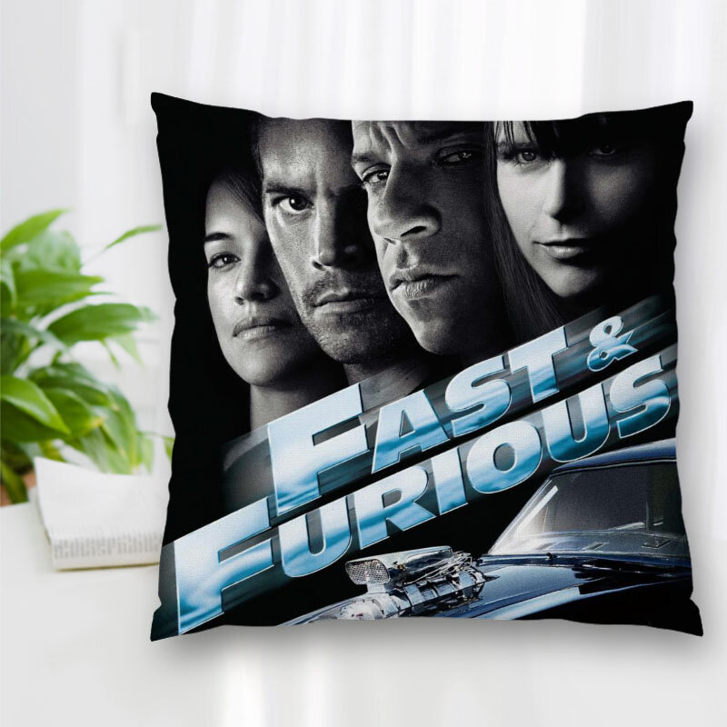 Funda de almohada de la famosa película Fast And Furious, con cremallera, para dormitorio, hogar y oficina, decorativa, para sofá