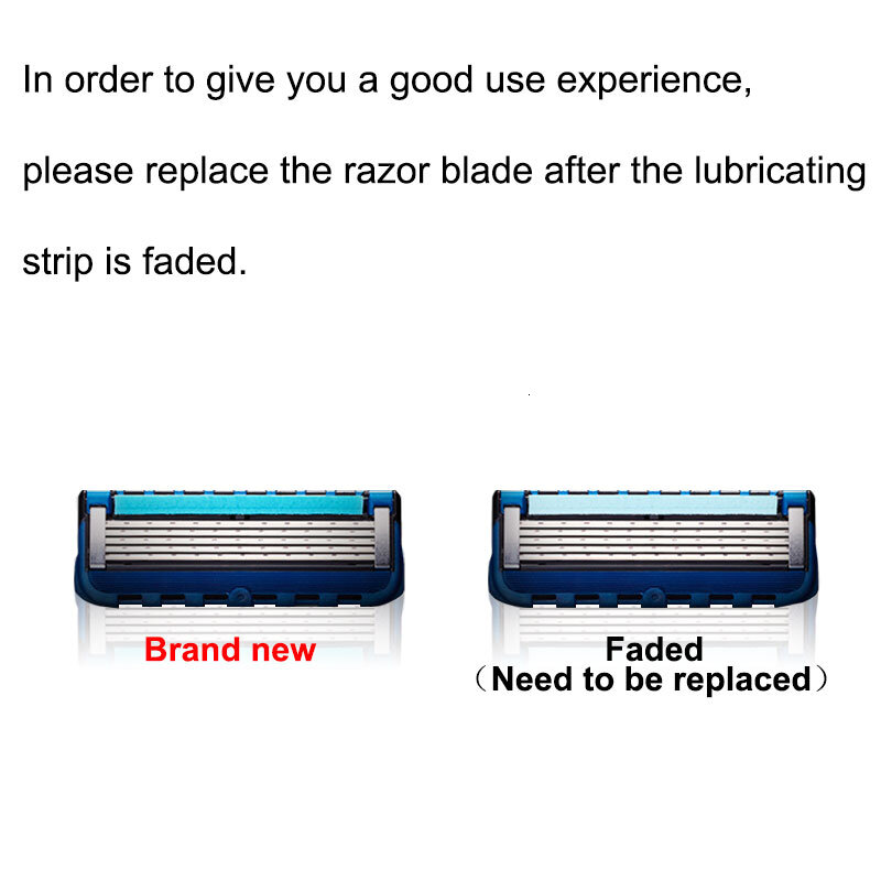 Cuchillas de afeitar de 5 capas, cabezales reemplazables compatibles con Gillette Fusion 5 Proglide Proshield, cuchillas de afeitar rectas para recargas de afeitadora