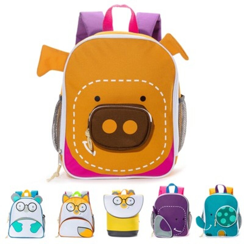 방수 귀여운 동물 소년 소녀 유아 어린이 아기 배낭, 아이 만화 미니 가방 여행 배낭 유치원 3D 학교 가방