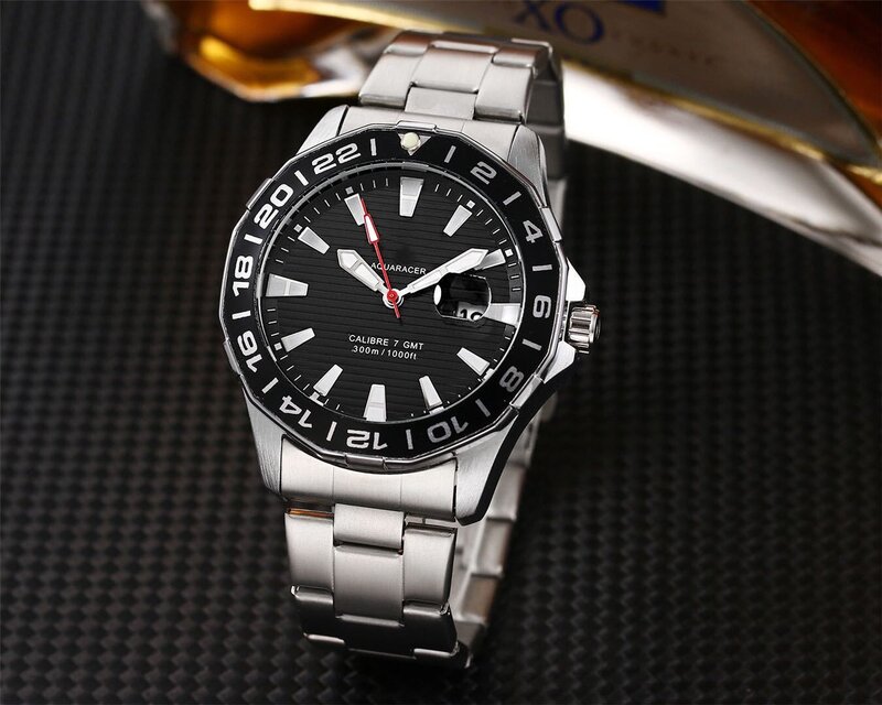 WAZ2114.BA0875นาฬิกาผู้ชายนาฬิกาควอตซ์แบรนด์หรูผู้ชายนาฬิกา Tonneau อัตโนมัติ Tourbillon Aquaracer นาฬิกาข้อมือสำหร...