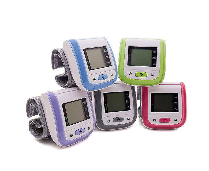 BOXYM-tensiómetro médico Digital LCD, esfigmomanómetro automático, tonómetro de muñeca, tonómetro
