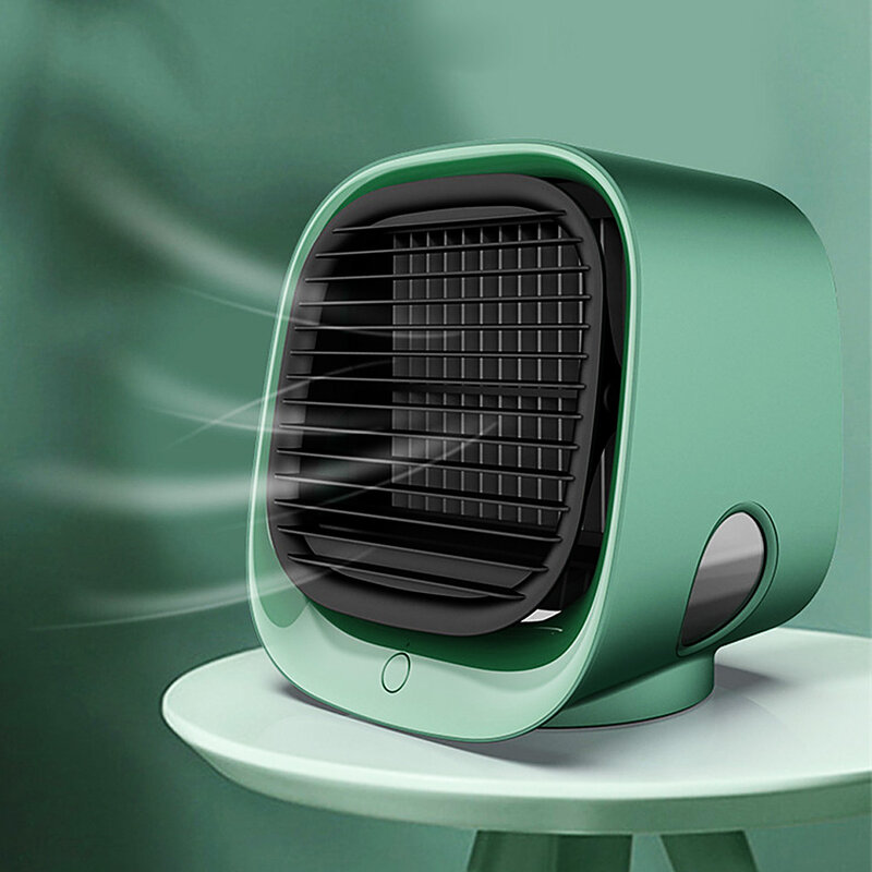 미니 휴대용 에어컨 가정용 공기 냉각기 팬 가습기 정수기 3 속도 조용한 냉각 팬 USB 데스크탑 공기 냉각기, 실내용