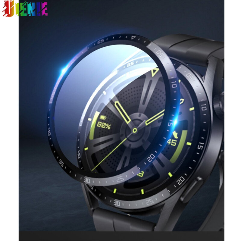 Volledige Cover Gebogen Rand Screen Protector Voor Huawei Horloge Gt 3 46Mm Smartwatch Horloge Film Voor Huawei GT3 Horloge accessoires