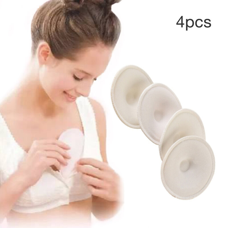 4 pçs grávida anti-galactorrhea almofada de algodão feminino grosso tridimensional algodão enfermagem almofada de sutiã reutilizado lavável almofada interna