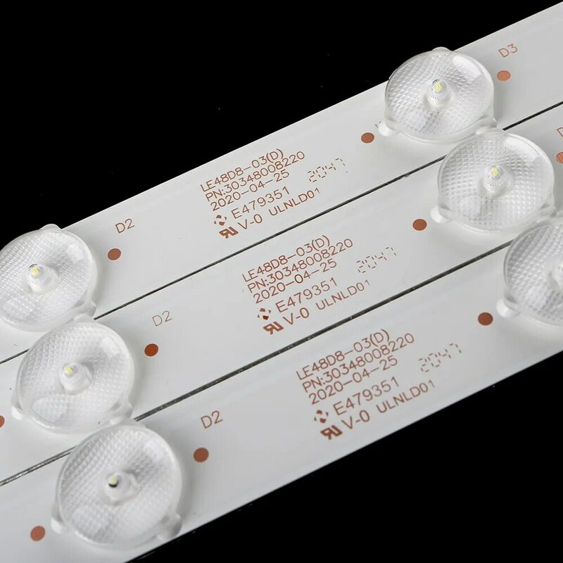 Lâmpada led com faixa de luz para retroiluminação, 8 lâmpadas para tv haier, 48 polegadas, mitsubishi 48c6, ls48h310g, le48g520n partes (d), 30348008220, le48b510f, lsc48010