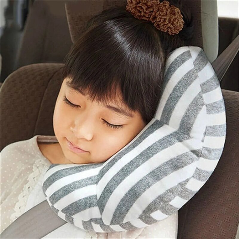 Reposacabezas de cuello para niños, almohadillas de hombro para cinturón de seguridad, almohada extraíble para dormir en el coche, cojín para cinturón de seguridad, soporte para la cabeza