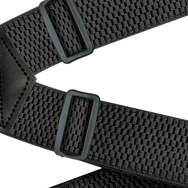 ผู้ชาย Heavy Duty Work Suspenders 3.8ซม.กว้าง X-Shape 4ตะขอสแน็ปอินหมุนปรับ Biker ยืดหยุ่นสโนว์บอร์ดกางเกง Braces