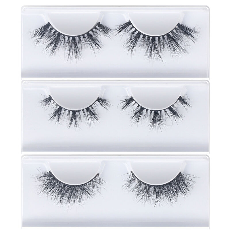 Thinkshow Großhandel Nerz Wimpern 10-50 Pairs Volume Soft 3D Nerz Wimpern Natürliche Lange Falsche Wimpern Make-Up Nerz Wimpern in Groß