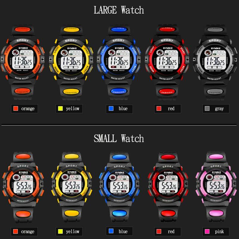 SYNOKE zegarki dla dzieci zegarek studencki sportowe na co dzień wodoodporny wyświetlacz LED dzieci zegar elektroniczny chłopców prezenty dla dziewcząt