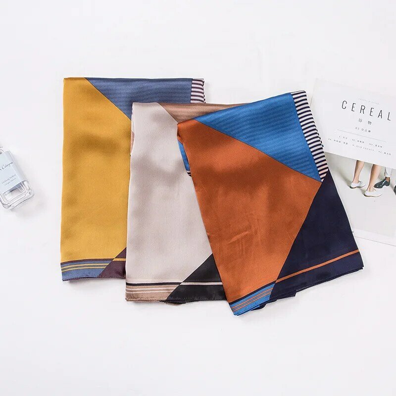 Sommer Schal Mode Druck 90*180cm Silk Schals Dame Premium Vintage Farbe Schals und Wraps Designer Marke Hijabs foulard