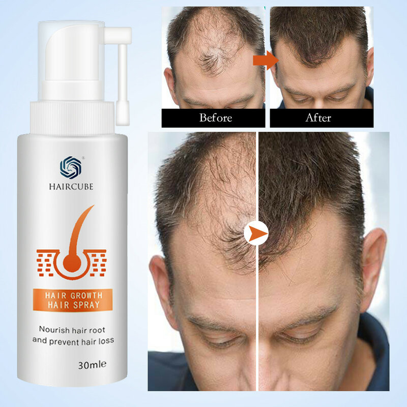 HAIRCUBE Hair Growth Products All Natural Spray for Hair Thickening Anti Hair Loss Treatment for Women Men Hair Growth Serum