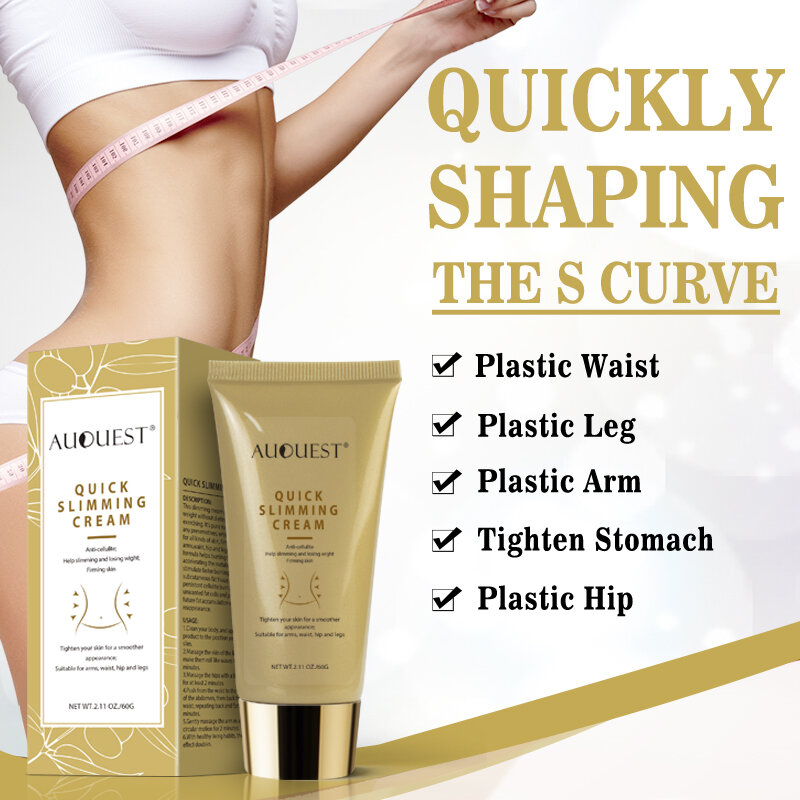 Auquest Afslankende Crème Afvallen Cellulite Remover Voor Buik Afslanken Massage Crème Huid Verstevigende Vetverbranding Body Care