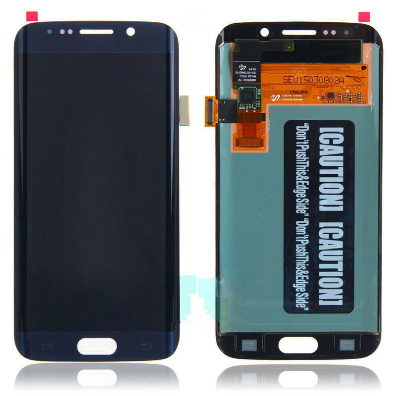 LCD AMOLED Asli untuk SAMSUNG Galaxy S6 Edge G925 G925F Layar Sentuh Tampilan Digitizer dengan Garis