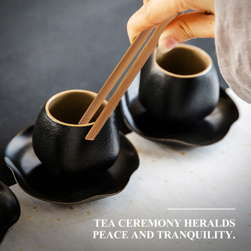 1pc kuchnia ceremonia herbaty zacisk stek zaciski bufet narzędzie do grillowania Bamboo Tong