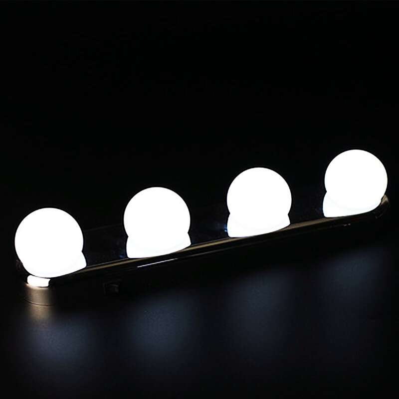 6V MIROIR DE MAQUILLAGE À LED Lampe Lumière de Remplissage Quatre Ampoule Vanité Miroir Réglable Luminance Pour Toutes Les Jolies Dames Maquillage Dorpshipping