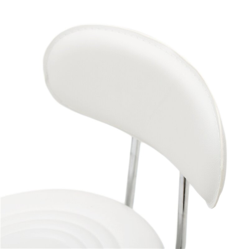 Круглый регулируемый стул для салона с задней частью и линией белого цвета