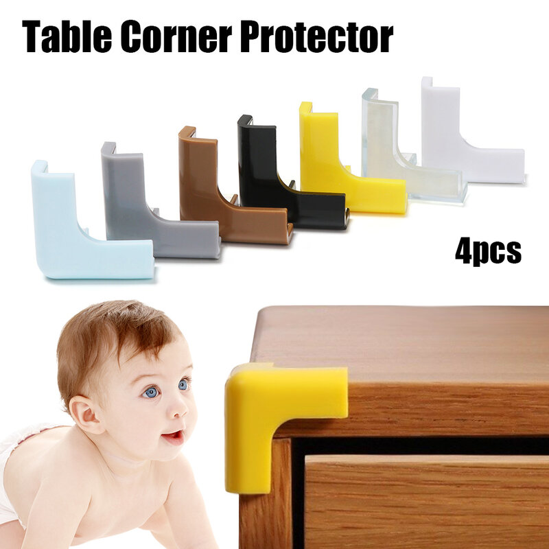 Protector de esquina seguro para bebés 4 Uds.Protección de esquina de escritorio para niños protecciones de seguridad de bordes de silicona suave para el hogar protección de bordes para niños 