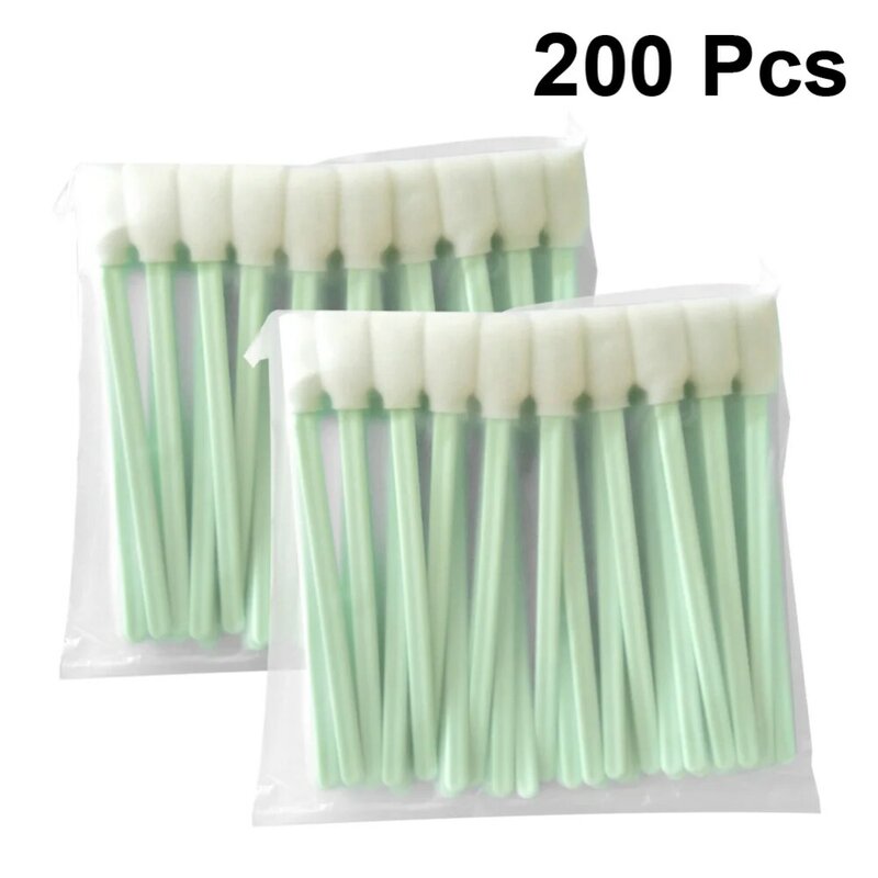 100/200/500pcs Cleaning Swab Sticks Multipurpose Spiral Tip Industrial Sponge Stick for Optical Equipment Cleaning
