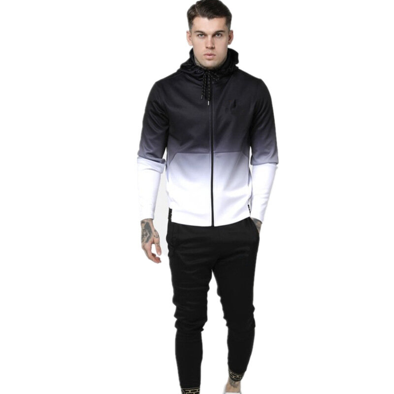 2021 NEW  Men Casual Zipper Hoodies Slim Fit Hooded Sweatshirt Outwear Male Solid Color Warm Coat Mens Jackets Outfits