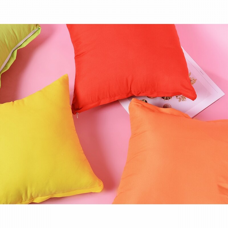 Modern Fashion Color Candy  Cushion Cover Blue Gray Yellow Pink Pillow Cover Pillowcase Home Decorative Sofa Throw Pillows