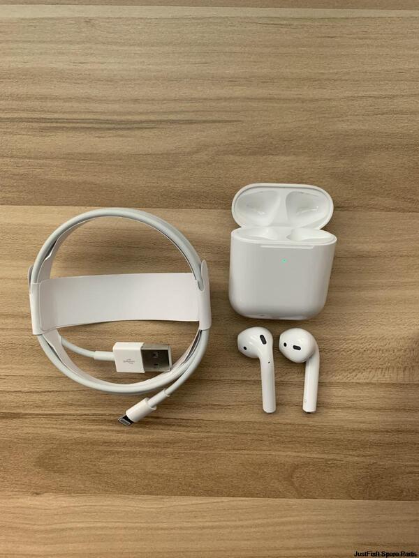 ใช้ Apple AirPods 2nd พร้อมหูฟังบลูทูธหูฟังไร้สายเสียงเชื่อมต่อ Siri สำหรับ iPhone iPad Mac Apple Watch