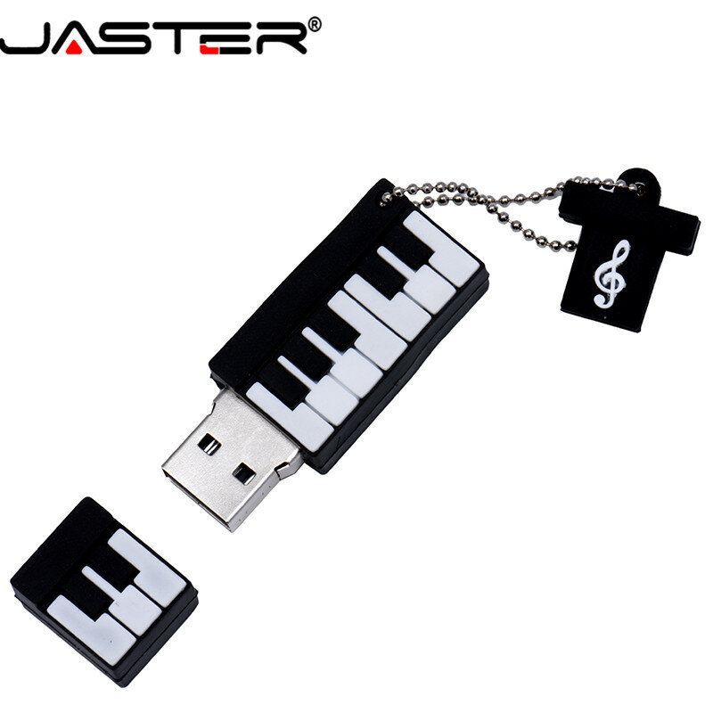 JASTER-pen drive USB 2,0 para notas musicales, unidad flash usb de 4GB, 8GB, 16GB, 32GB y 64GB, memoria de dibujos animados, disco en U, regalo