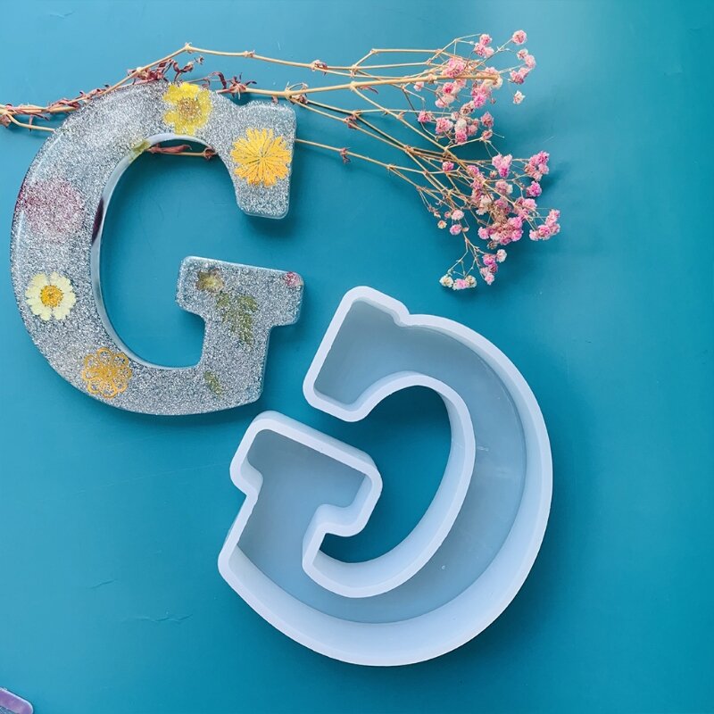 English Alphabet Silicone Mold Letter Resin Mold Candle Mold Initial Letter Home Decoration Mold Creative Handmade Jewelry