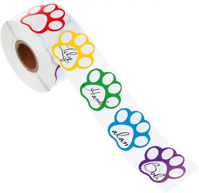 500Pcs 6 Warna-warni Anjing/Beruang Hewan Label Stiker untuk Anak-anak DIY Kegiatan Pesta Nikmat Alat Tulis Scrapbooking Kemasan Stiker
