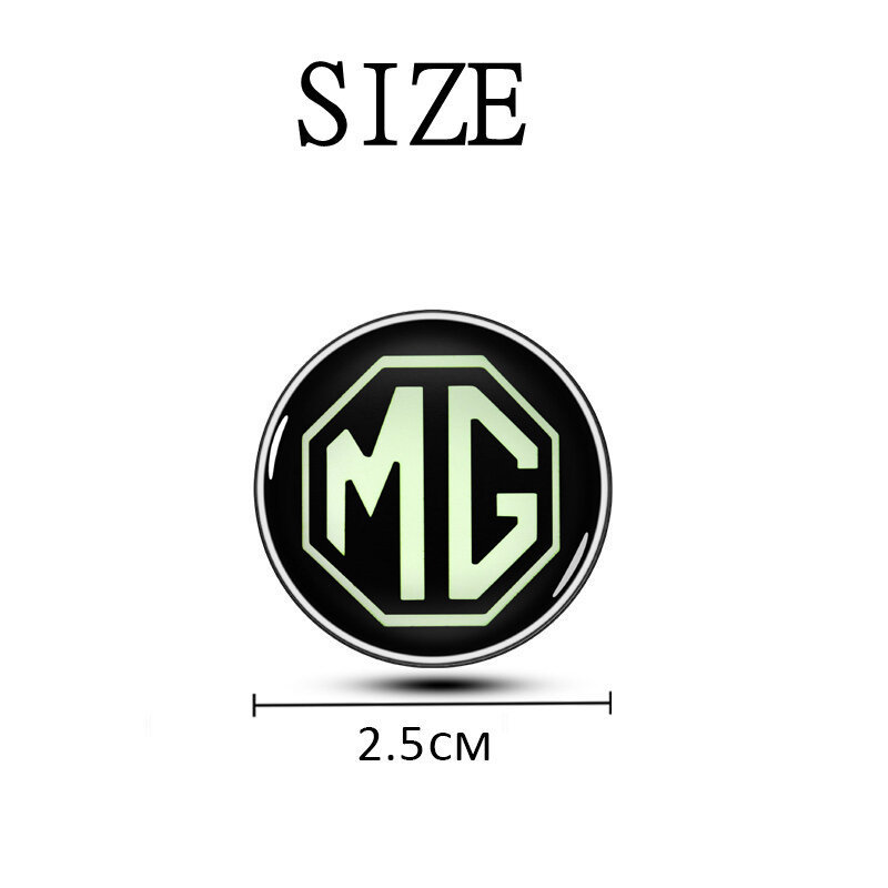 شعار MG ZS TF ZR ES HS GS موريس 3 MG3 MG5 MG6 MG7 سبيكة مضيئة سيارة زر واحد بدء حلقة شعار شارة ملصق الديكور