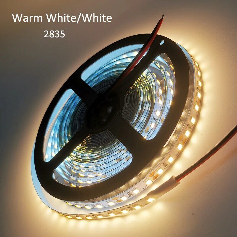 Luz de tira conduzida 1-5m 2835 impermeável 12v branco flexível quente para a iluminação interna 60leds/m corda da noite da lâmpada para o quarto