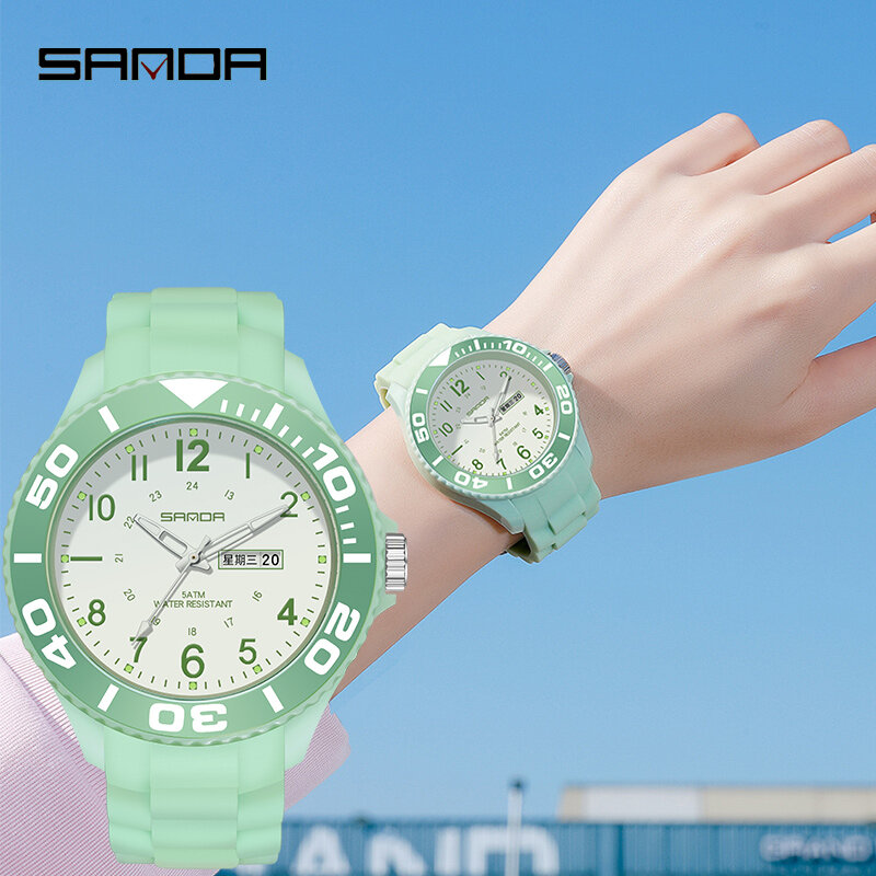 Часы женские Цифровые кварцевые, тонкие водонепроницаемые спортивные светящиеся наручные, для девушек