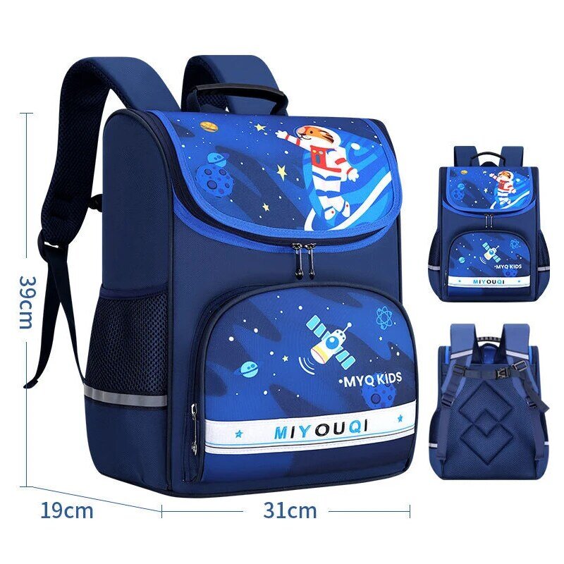 Kids School Bags for Boys Girls Cute Cartoon Primary School Backpack Child Orthopedic Waterproof Nylon Bookbag