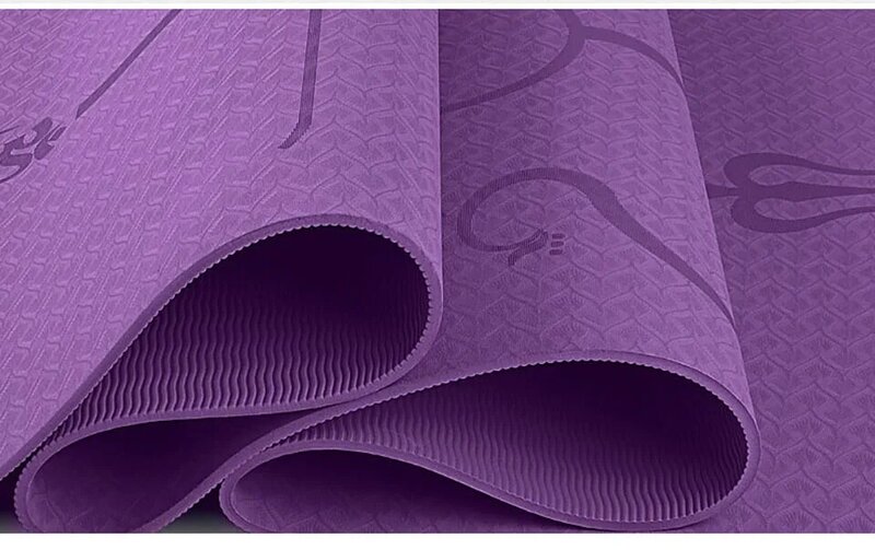 1830*610*6mm TPE Yoga Matte mit Position Linie Nicht Slip Teppich Matte Für Anfänger Umwelt Fitness gymnastik Matten