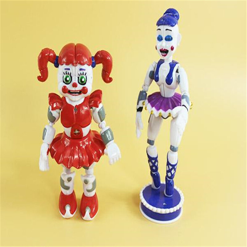 Penjualan Laris 5 Buah/Set Mainan Action Figure Fnaf Girls Bonnie Bear Foxy Pvc Model Hadiah Anak-anak Anime Lucu Lima Malam Di Freddy