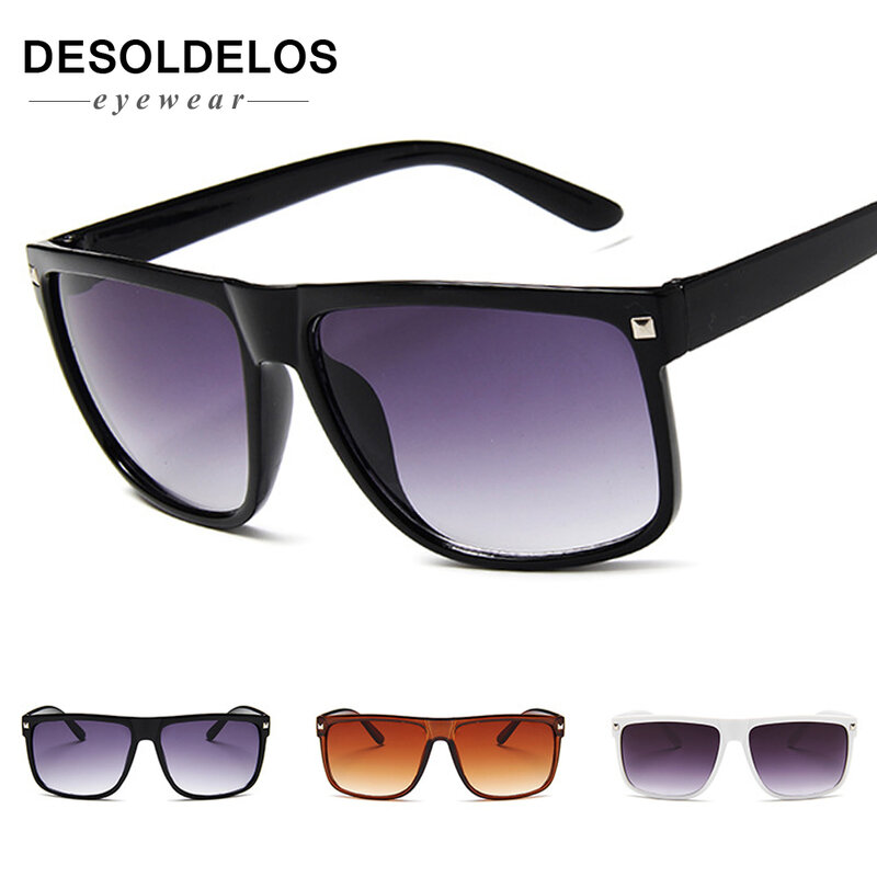 Gafas de sol cuadradas para mujer y hombre, lentes de sol cuadradas a la moda, con montura negra, de diseñador de marca, con protección UV400, 2019