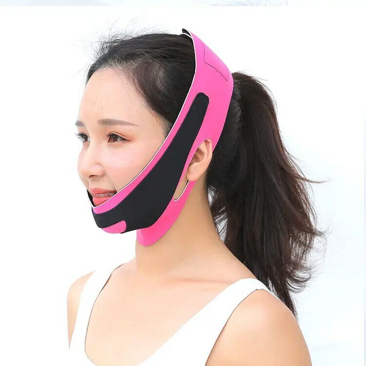 Dupla queixo rosto bandagem magro levantar cinta banda v linha de rosto cinto mulheres emagrecimento fina ferramenta beleza facial anti rugas máscara