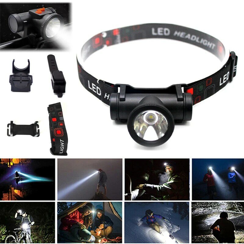Dual Zweck Scheinwerfer LED Taschenlampe Scheinwerfer USB Aufladbare Kopf Taschenlampe Wasserdicht Fahrrad Licht Radfahren Angeln Lampe