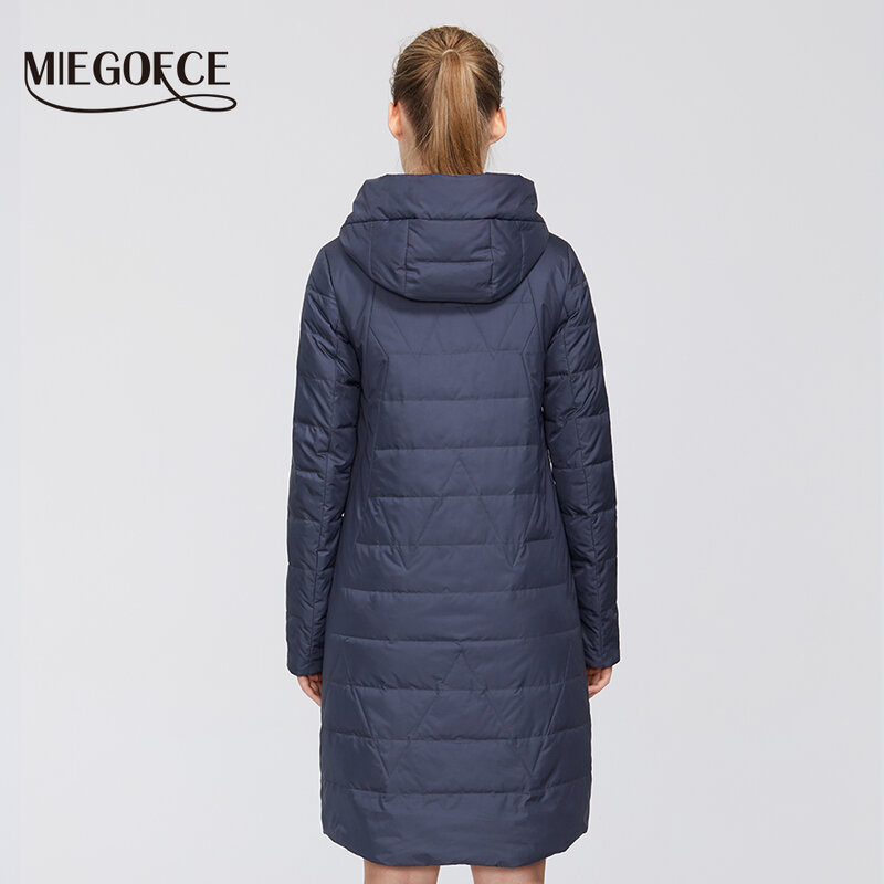 MIEGOFCE 2021 осенняя куртка женское пальто ветрозащитный теплый женское парка европейской и американской женской модели пальто новый дизаин